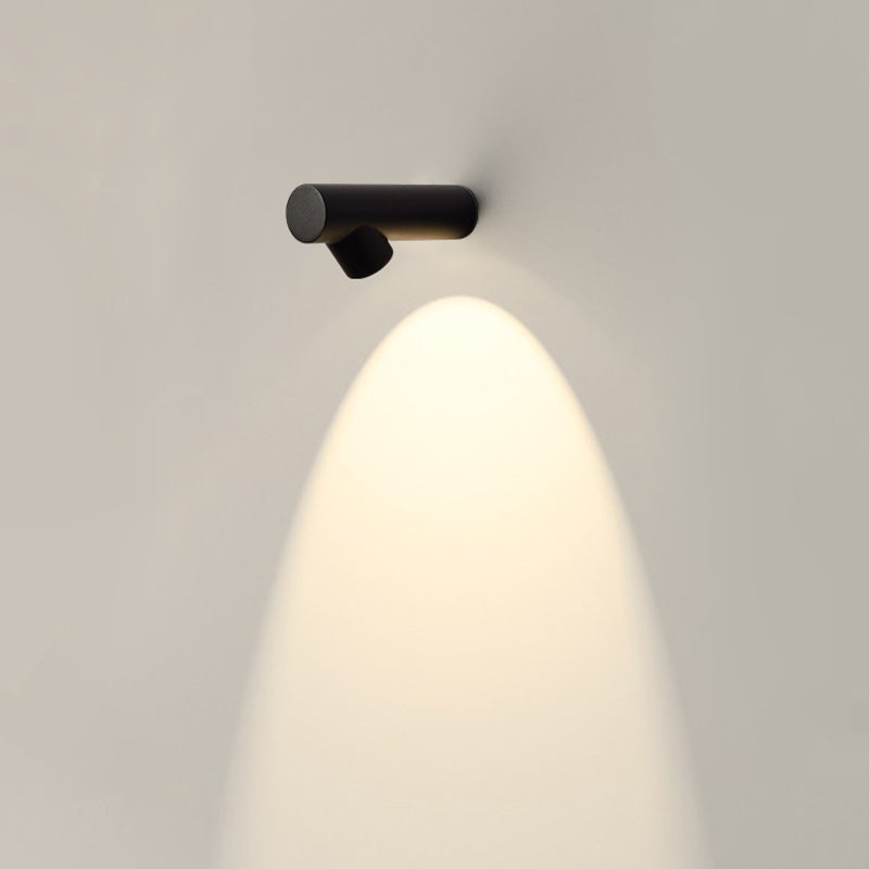 Aluminum LED Wall Fixture in Black / White Finish Modern Wall Spotlight