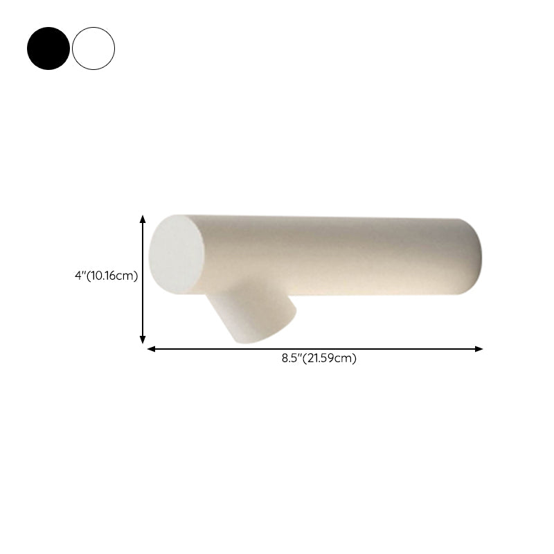 Aluminum LED Wall Fixture in Black / White Finish Modern Wall Spotlight