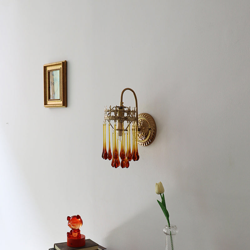 Modern Wall Light Fixture Creative Wall Light Sconce with Glass Shade for Bedroom