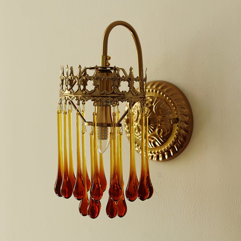 Modern Wall Light Fixture Creative Wall Light Sconce with Glass Shade for Bedroom