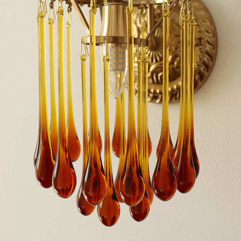 Modern Wall Light Fixture Creative Wall Light Sconce with Glass Shade for Bedroom