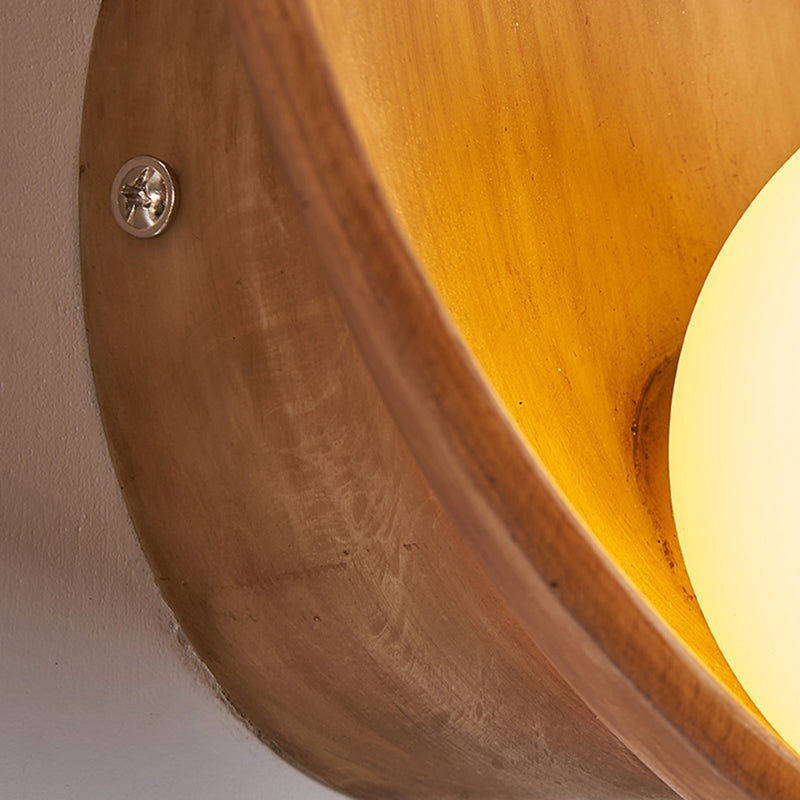 Modernism Resin Wall Lighting 1-Light Glass Shade Wall Mount Light for Foyer