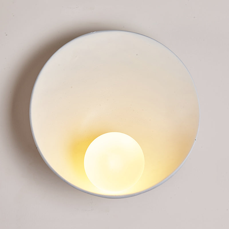 Modernism Resin Wall Lighting 1-Light Glass Shade Wall Mount Light for Foyer