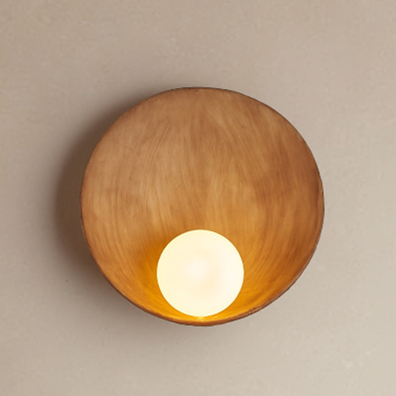 Modernism Resin Wall Lighting 1-Light Glass Shade Wall Mount Light for Foyer