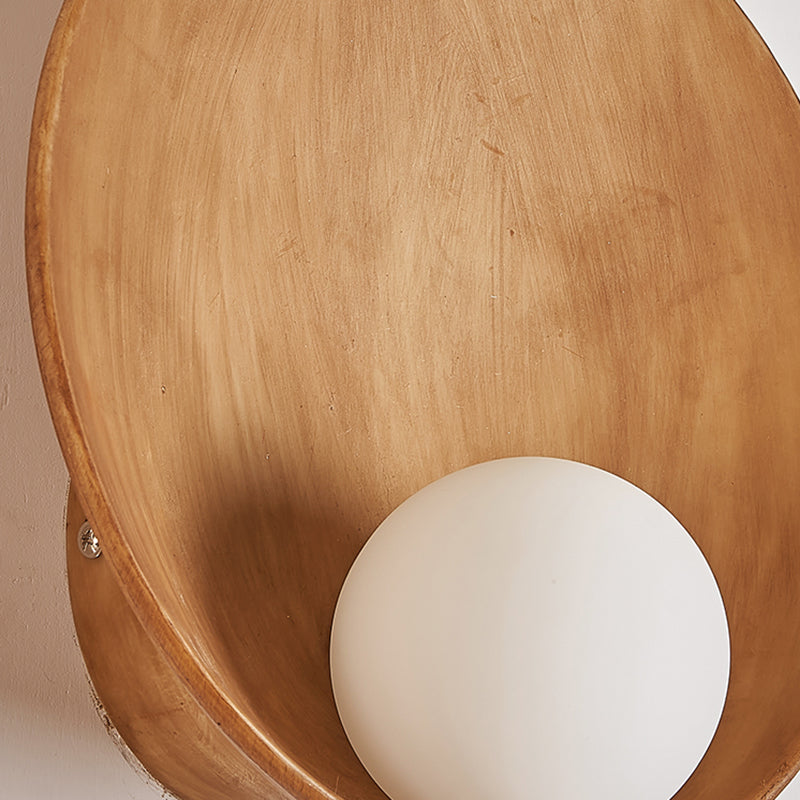 Modernism Resin Wall Lighting 1-Light Glass Shade Wall Mount Light for Foyer