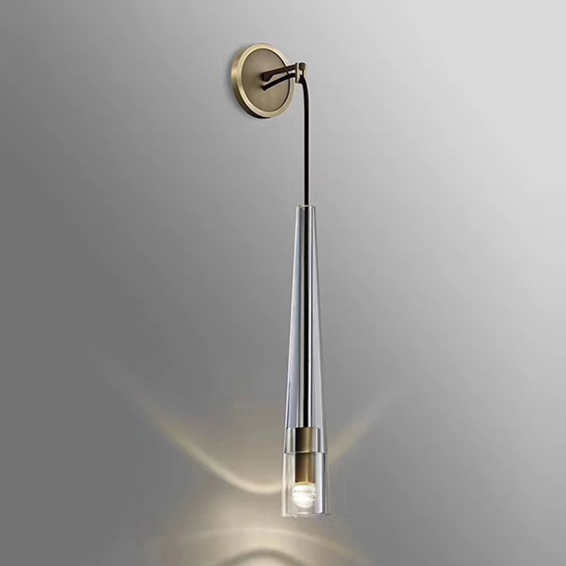 Modern Crystal Shade Wall Lighting Fixtures 1-Light Wall Lamp for Dining Room