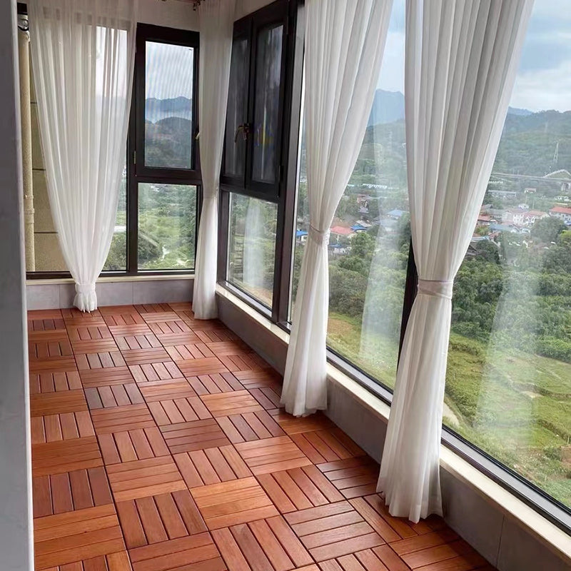 Outdoor Patio Water-resistant Composite Wooden Snapping Deck Plank