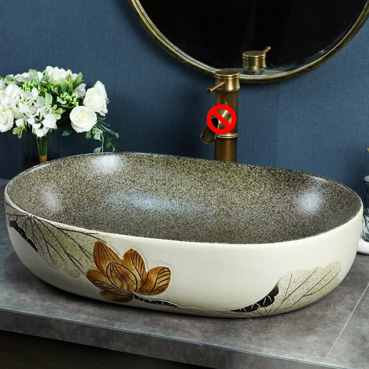 Porcelain Vessel Bathroom Sink Modern No Craftsmanship Vessel Bathroom Sink Only