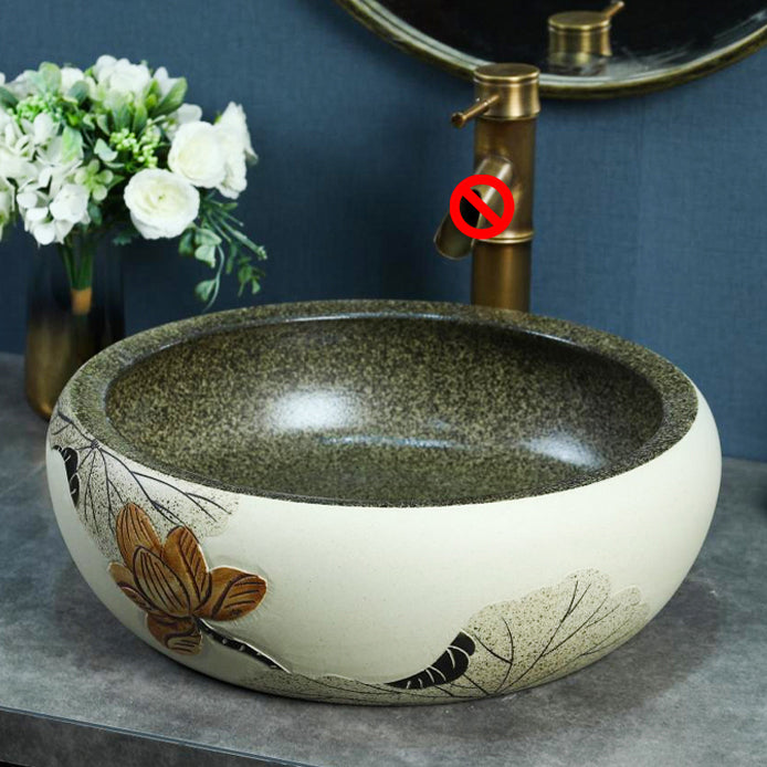 Porcelain Vessel Bathroom Sink Modern No Craftsmanship Vessel Bathroom Sink Only