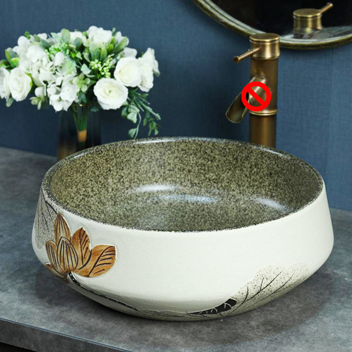 Porcelain Vessel Bathroom Sink Modern No Craftsmanship Vessel Bathroom Sink Only