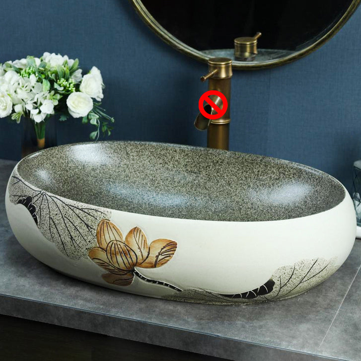 Porcelain Vessel Bathroom Sink Modern No Craftsmanship Vessel Bathroom Sink Only