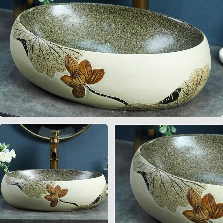 Porcelain Vessel Bathroom Sink Modern No Craftsmanship Vessel Bathroom Sink Only