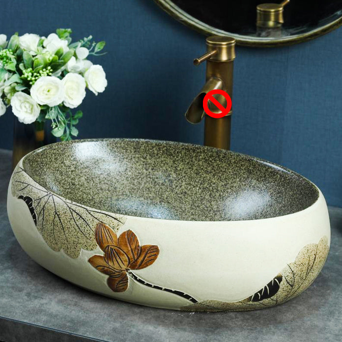 Porcelain Vessel Bathroom Sink Modern No Craftsmanship Vessel Bathroom Sink Only