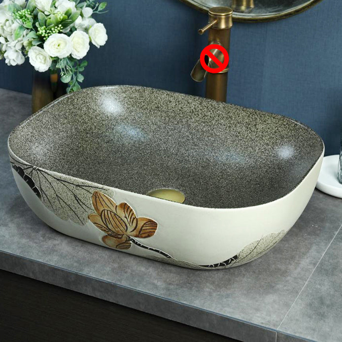 Porcelain Vessel Bathroom Sink Modern No Craftsmanship Vessel Bathroom Sink Only