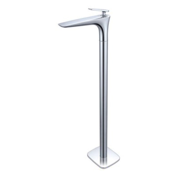 Modern Floor Mounted Freestanding Tub Filler Freestanding Copper High Arc Tub Filler Trim