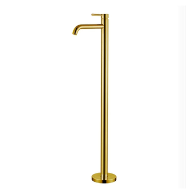 Modern Floor Mounted Freestanding Tub Filler Freestanding Copper High Arc Tub Filler Trim