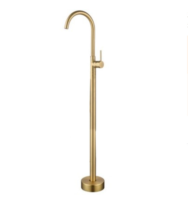 Modern Floor Mounted Freestanding Tub Filler Freestanding Copper High Arc Tub Filler Trim
