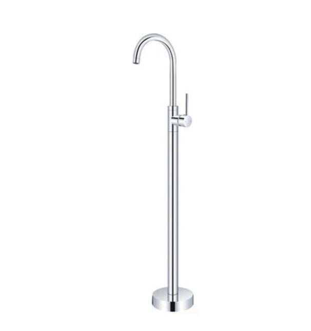 Modern Floor Mounted Freestanding Tub Filler Freestanding Copper High Arc Tub Filler Trim