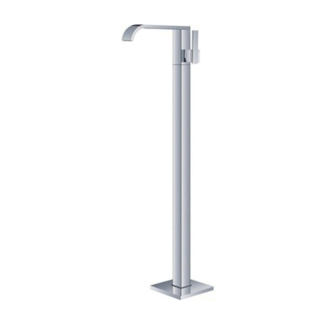 Modern Floor Mounted Freestanding Tub Filler Freestanding Copper High Arc Tub Filler Trim