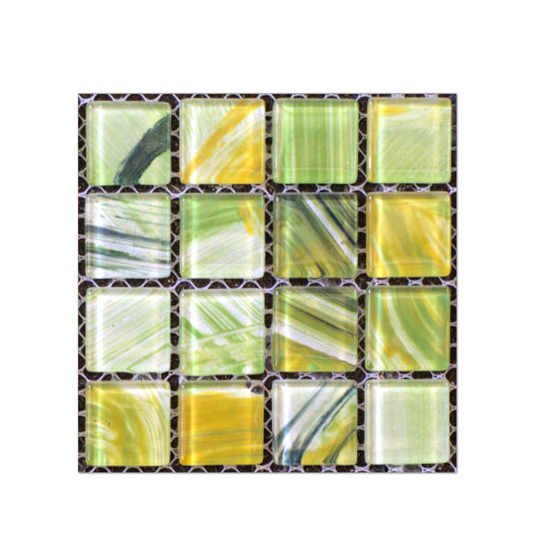 PVC Square Peel & Stick Mosaic Tile Multi-Color Backsplash & Wall Tile