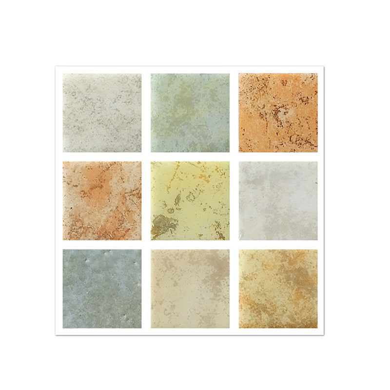 PVC Square Peel & Stick Mosaic Tile Multi-Color Backsplash & Wall Tile