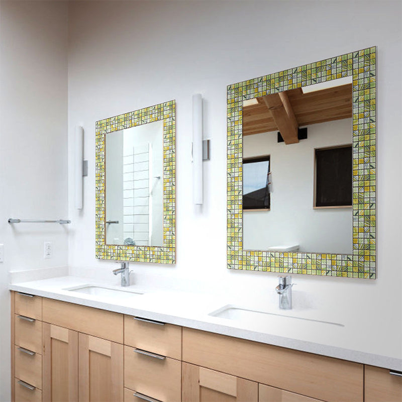 PVC Square Peel & Stick Mosaic Tile Multi-Color Backsplash & Wall Tile