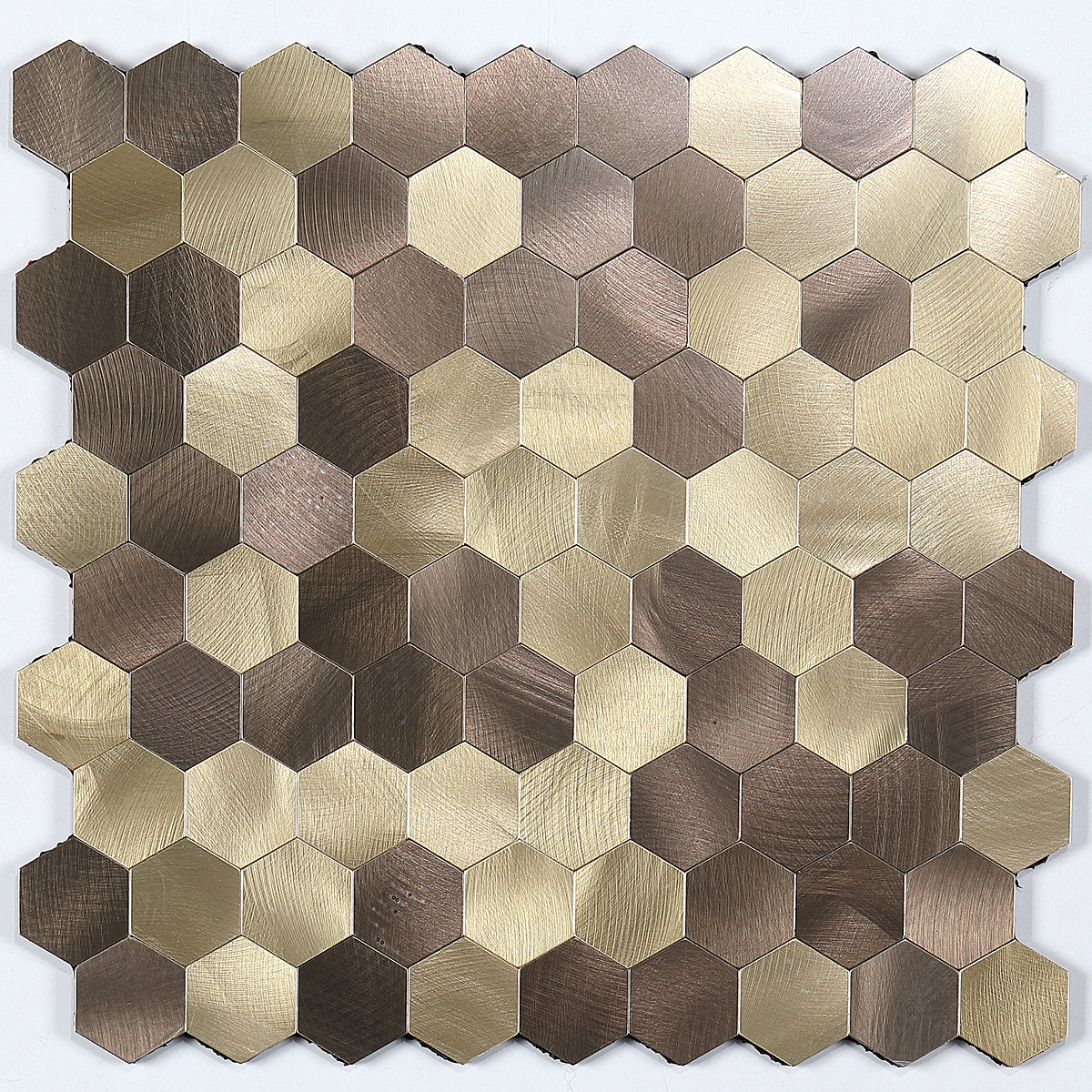 Modern Tile-Peel & Stick Metal Mosaic Tile Hexagonal Peel & Stick Subway Tile