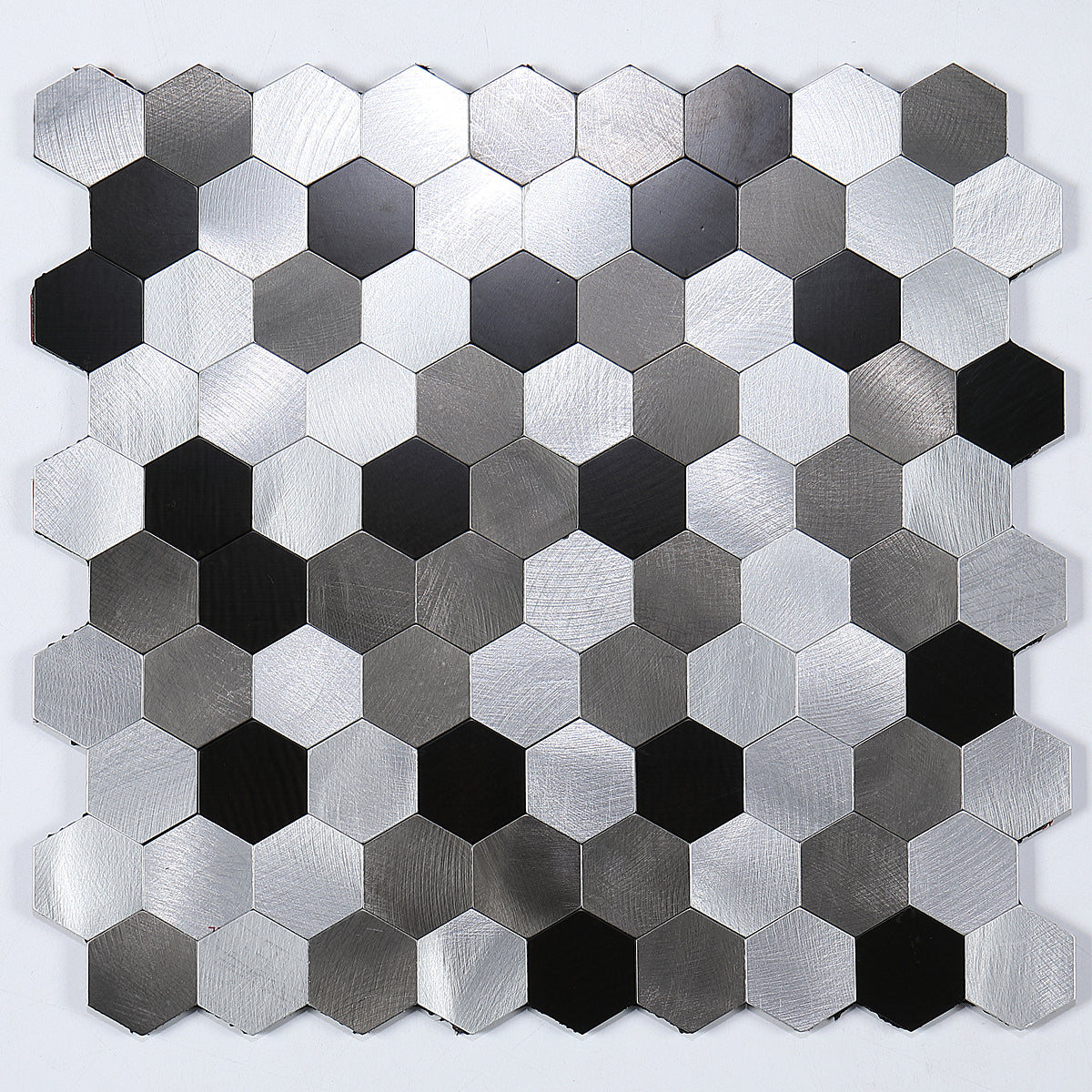 Modern Tile-Peel & Stick Metal Mosaic Tile Hexagonal Peel & Stick Subway Tile