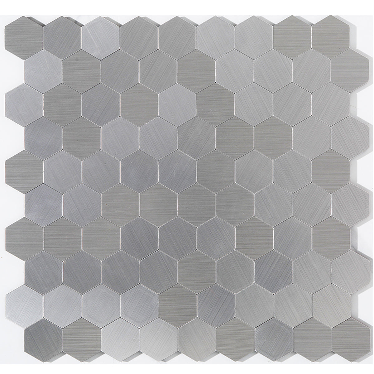 Modern Tile-Peel & Stick Metal Mosaic Tile Hexagonal Peel & Stick Subway Tile