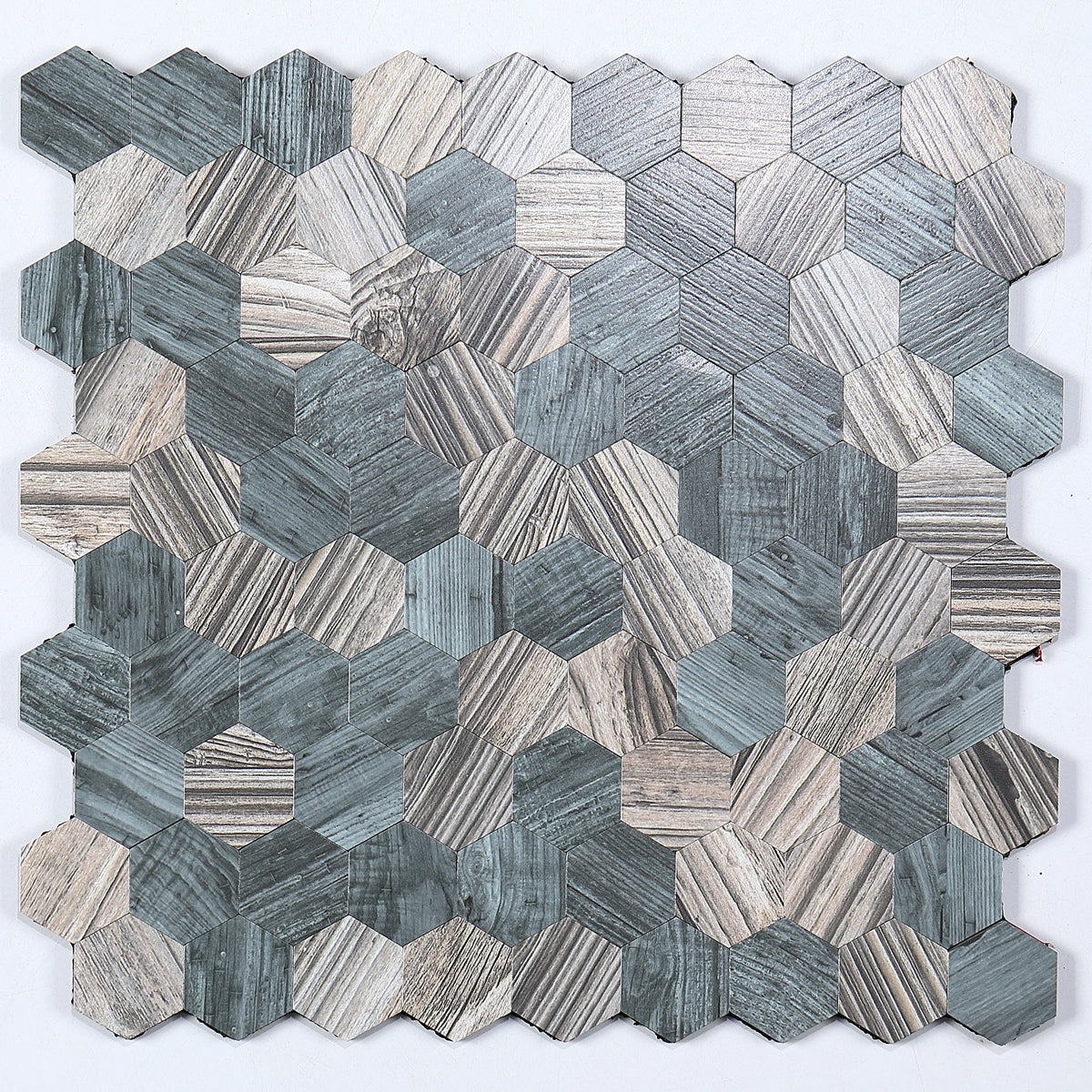 Modern Tile-Peel & Stick Metal Mosaic Tile Hexagonal Peel & Stick Subway Tile