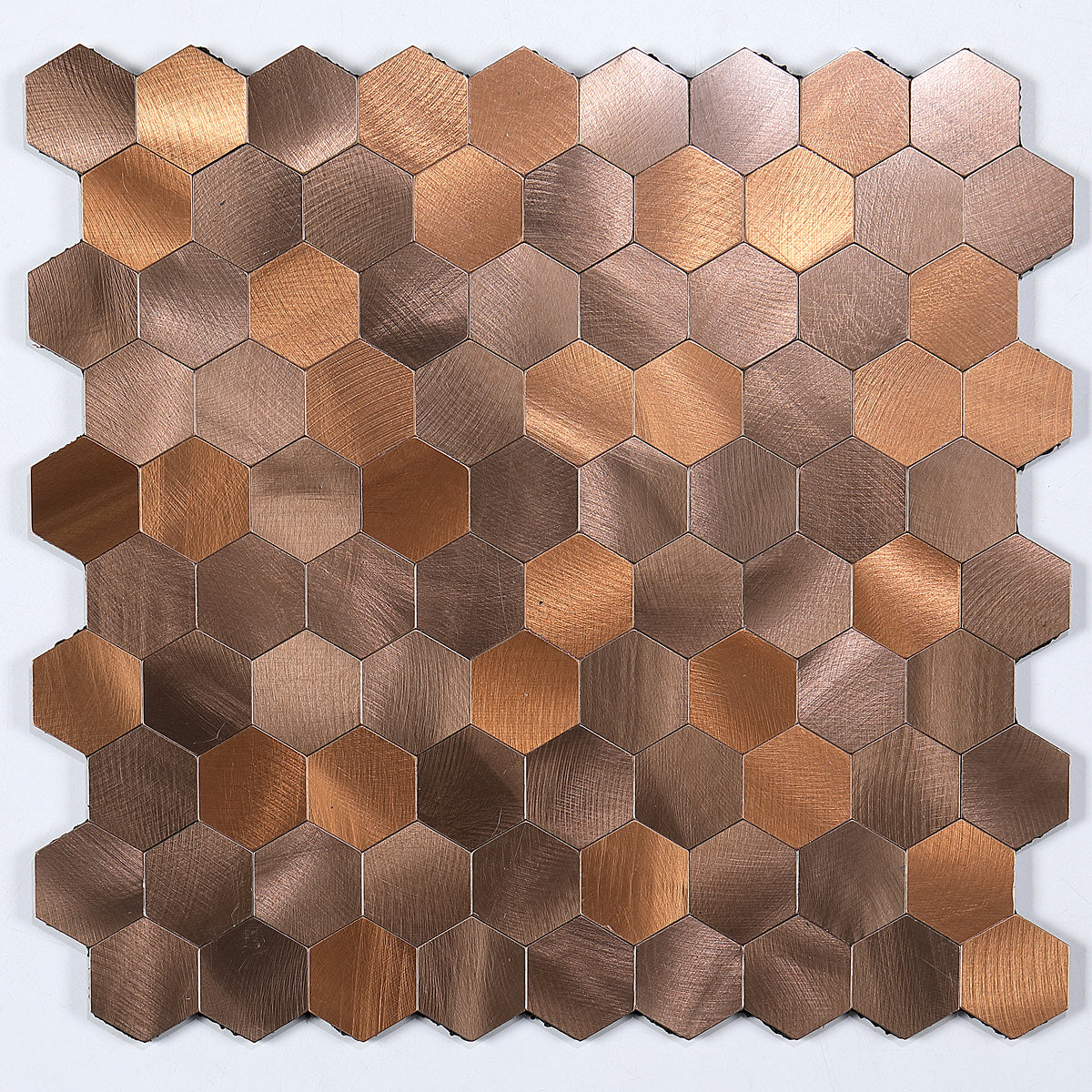 Modern Tile-Peel & Stick Metal Mosaic Tile Hexagonal Peel & Stick Subway Tile