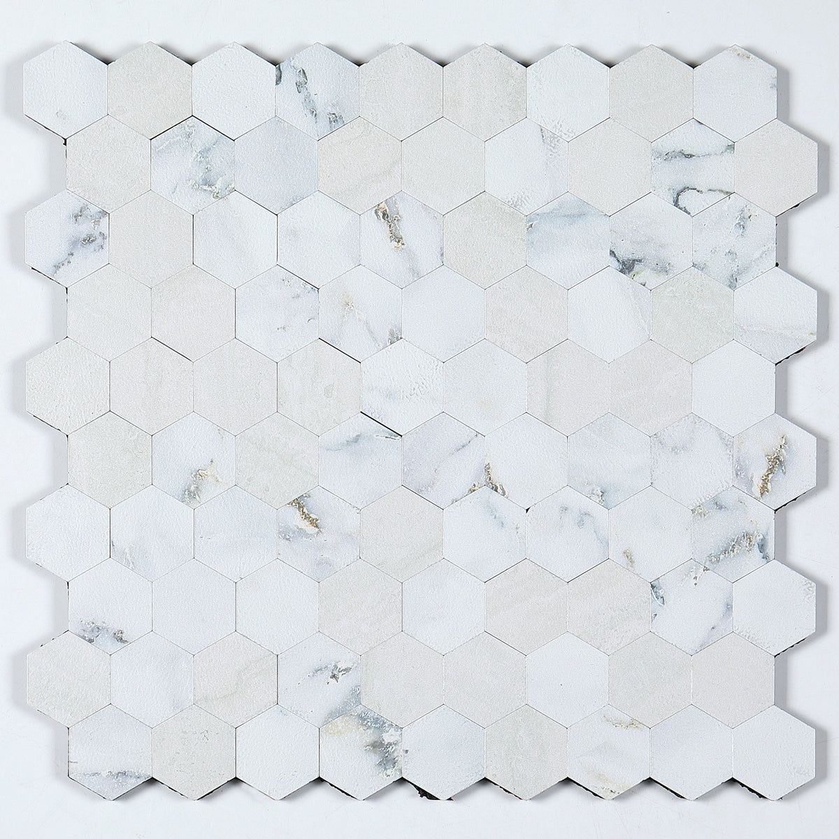 Modern Tile-Peel & Stick Metal Mosaic Tile Hexagonal Peel & Stick Subway Tile
