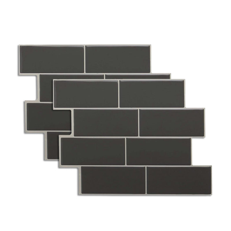 Peel & Stick Subway Tile Stain Resistant PVC Rectangle Peel & Stick Tile for Shower 2 Pack