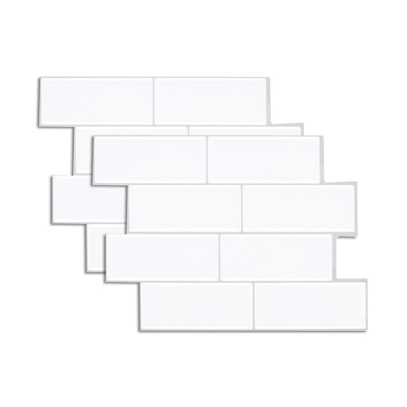 Peel & Stick Subway Tile Stain Resistant PVC Rectangle Peel & Stick Tile for Shower 2 Pack