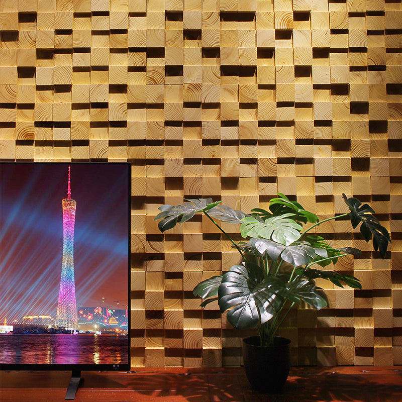 Wood Mosaic Paneling Shiplap Glue Down Indoor Contemporary Wall Paneling