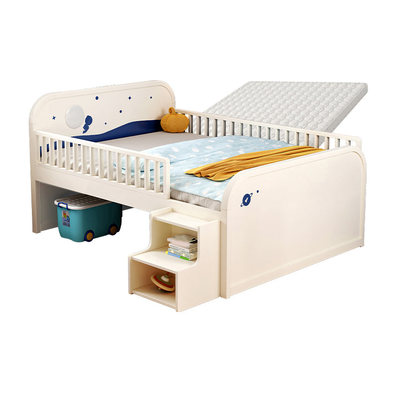 Solid Wood Nursery Bed Modern Wood Nursery Bed with Guardrails