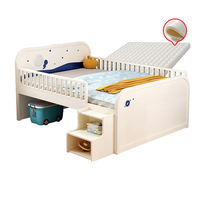 Solid Wood Nursery Bed Modern Wood Nursery Bed with Guardrails