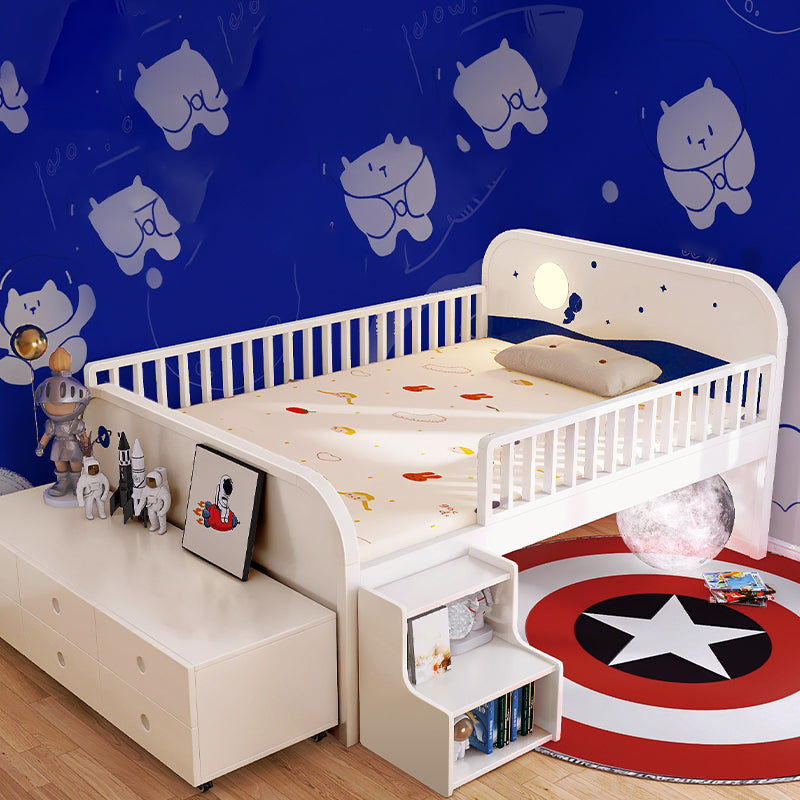 Solid Wood Nursery Bed Modern Wood Nursery Bed with Guardrails