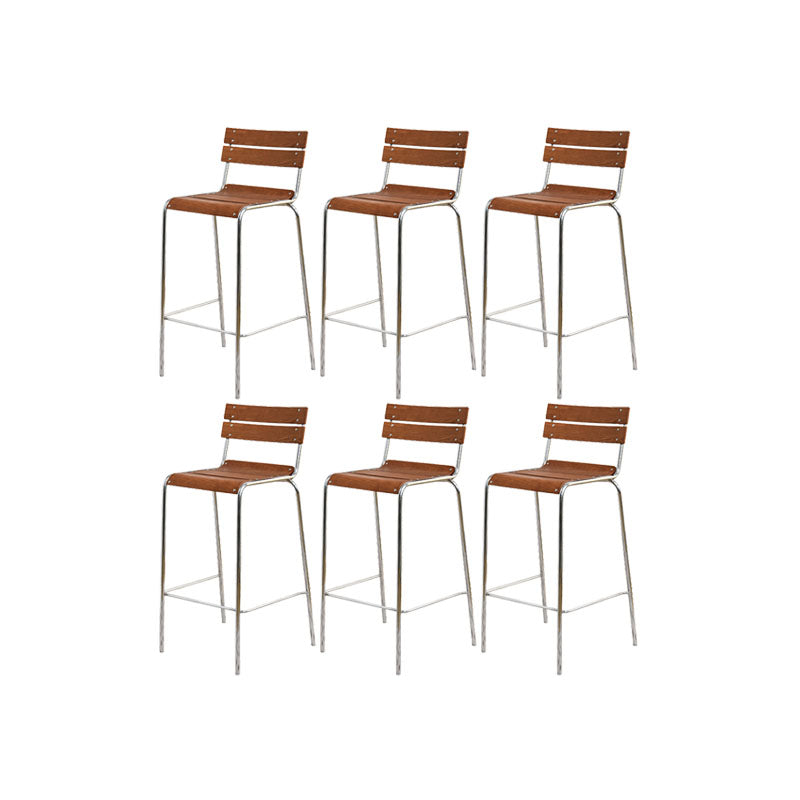 Contemporary Living Room Bar Stools Metal Stackable Counter Stool