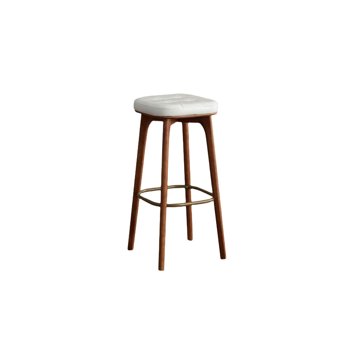 Industrial Style Wood Bar Stool Footrest Counter Stool for Living Room