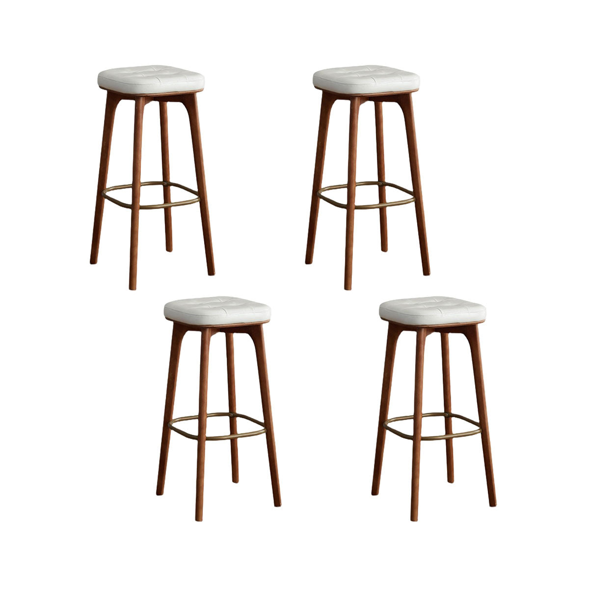 Industrial Style Wood Bar Stool Footrest Counter Stool for Living Room