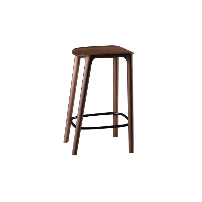 Solid Wood Counter and Bar Stool Indoor Industrial Backless Stool