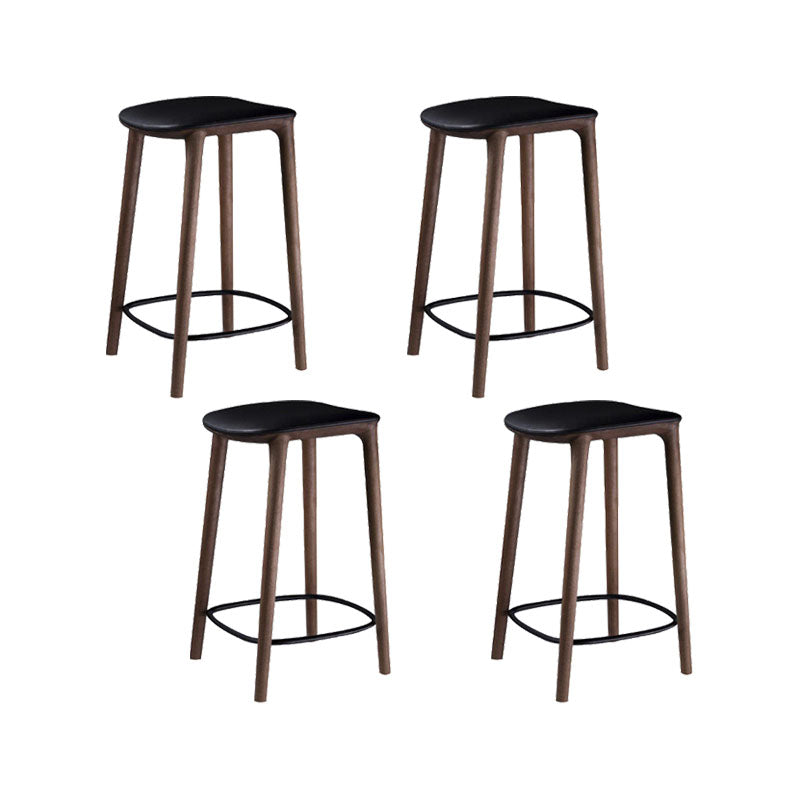 Solid Wood Counter and Bar Stool Indoor Industrial Backless Stool