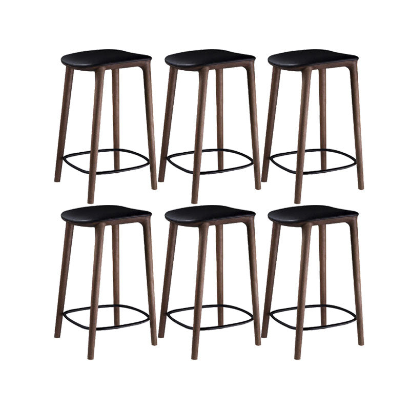 Solid Wood Counter and Bar Stool Indoor Industrial Backless Stool