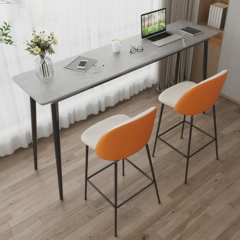 Modern Rectangle Stone Counter Table 1/2/3 Pieces Bar Table Set for Cafe