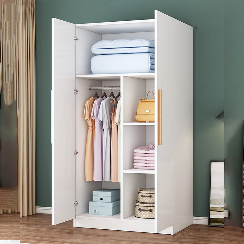 Freestanding Wood Frame Wardrobe Modern Hinged Soft Close Doors Wardrobe
