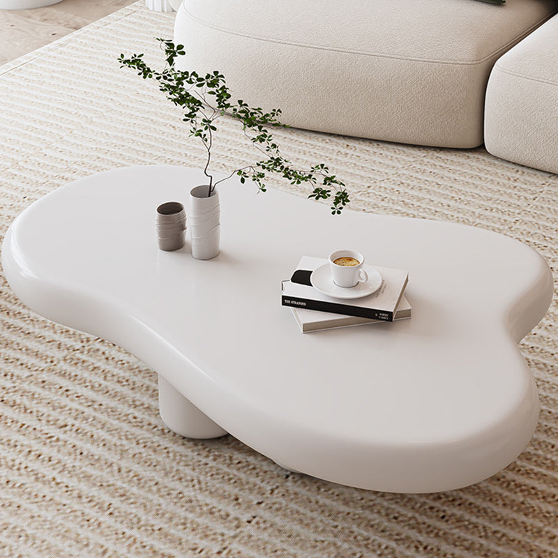 Contemporary Corner Table Wood White 4 Legs Accent Side Table