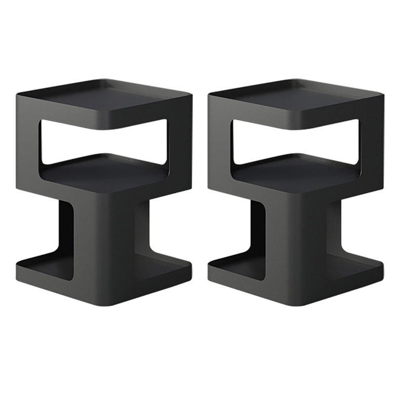 15" Wide Contemporary Corner Table Square Storage Accent Side Table