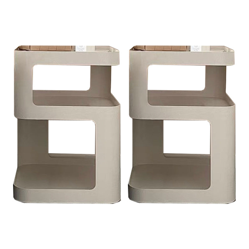 15" Wide Contemporary Corner Table Square Storage Accent Side Table