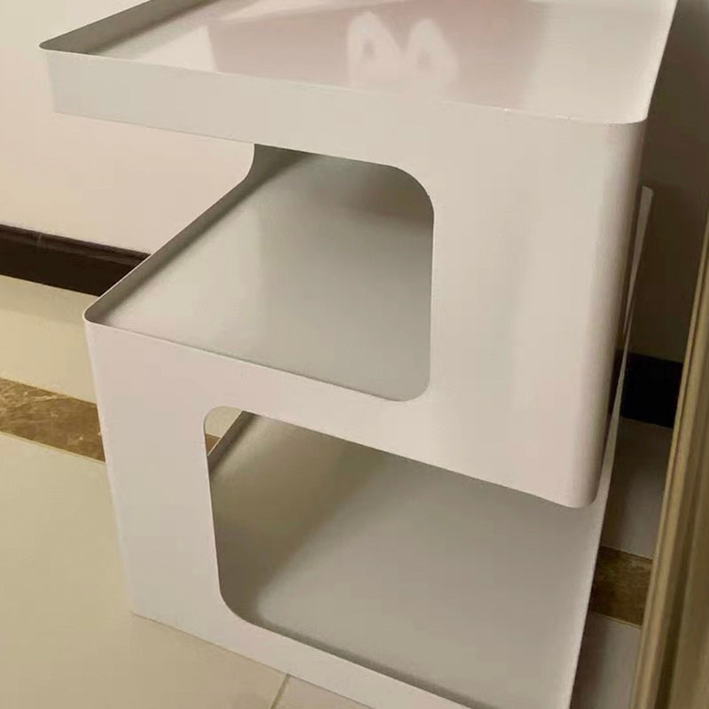 15" Wide Contemporary Corner Table Square Storage Accent Side Table